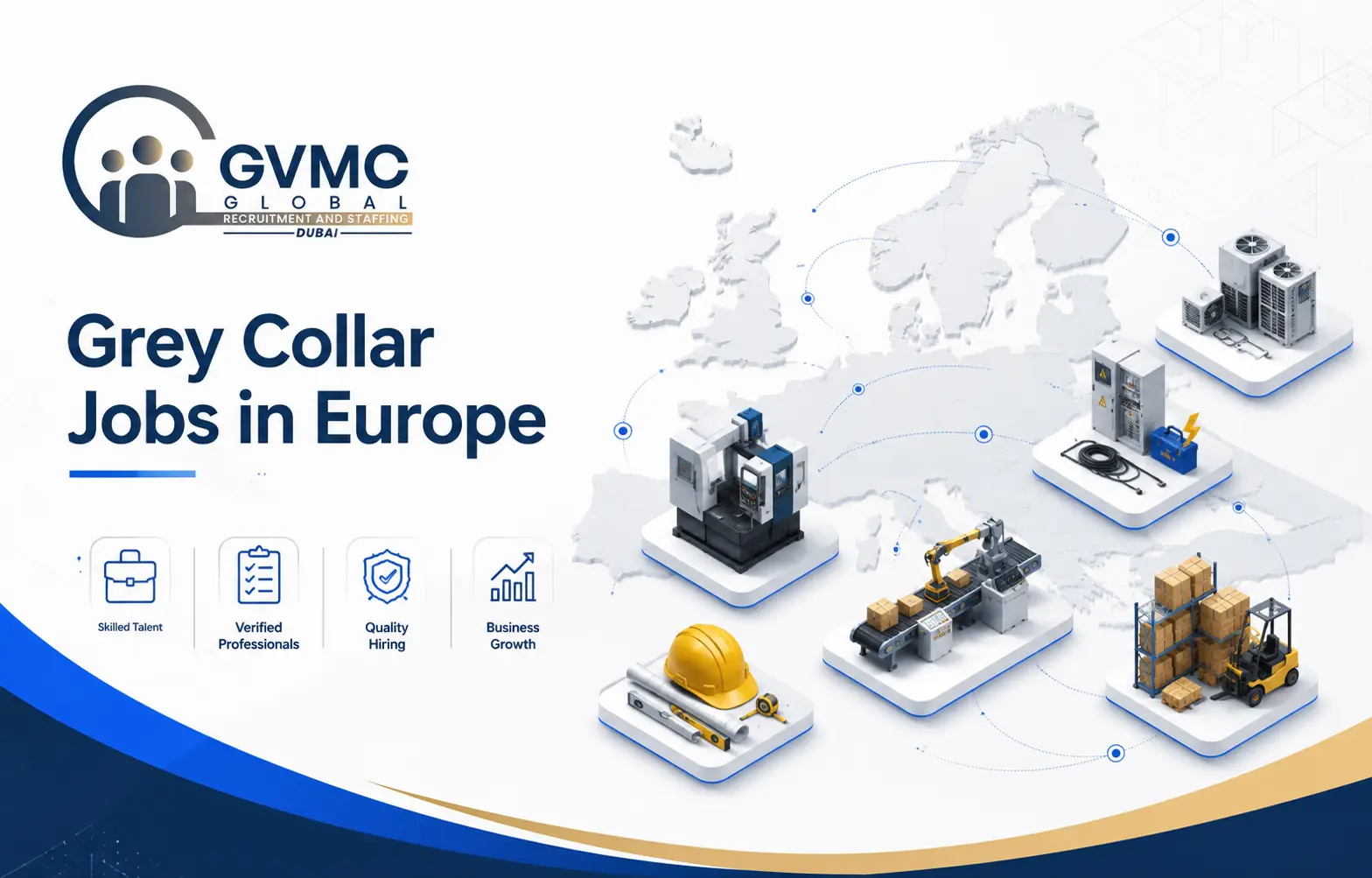 Grey Collar Jobs in Europe – B2B Recruitment Solutions for Skilled Technical Workers